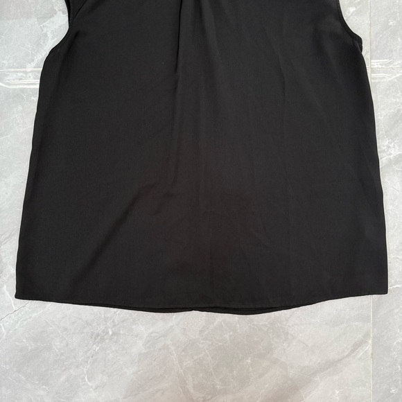 Women’s Who What Wear Ruched Turtleneck Cap Sleeve Blouse Top Size Large - Picture 7 of 14